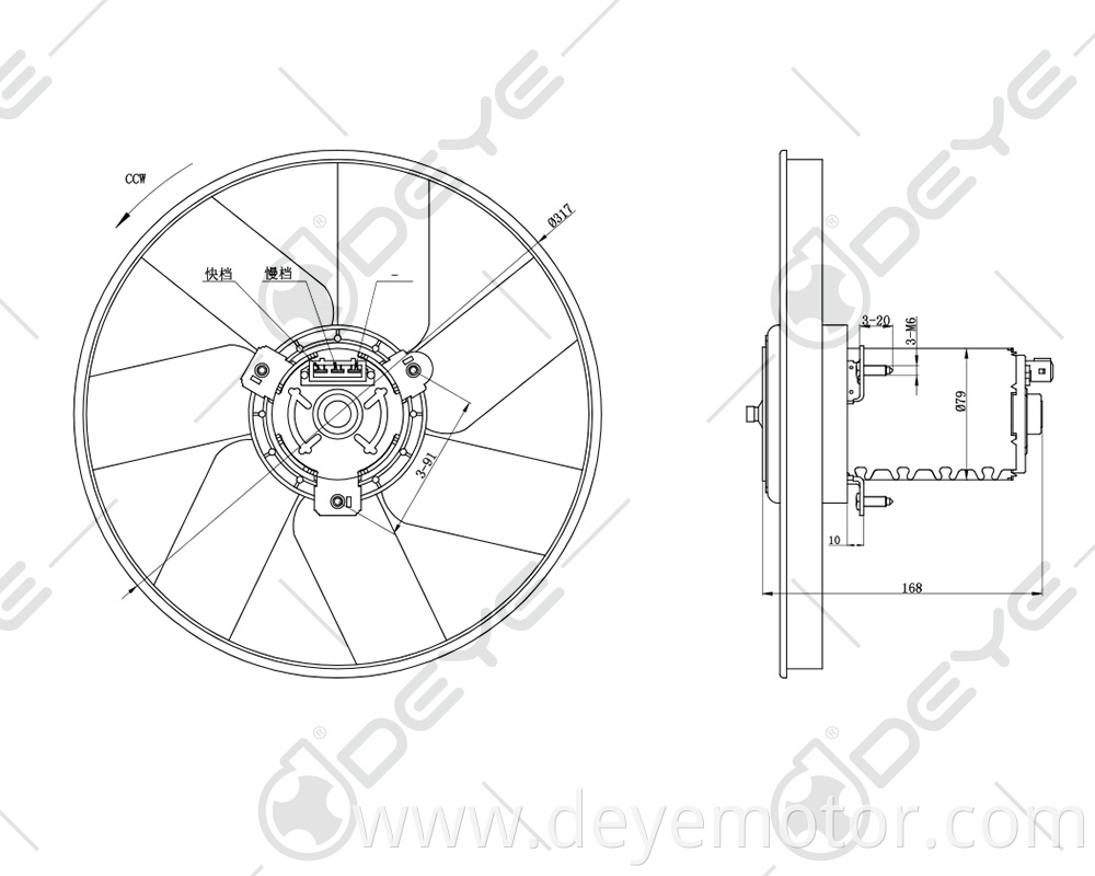 1H0959455K car radiator cooling fan for VW GOLF VW VENTO